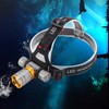 LED Diving Headlight Aluminum Alloy IPX8 Waterproof Super Bright 1500LM