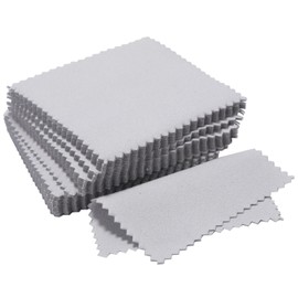 Rubonarie Silver Polishing Cloth, Disposable Silver Polishing Cloth, Silver Polishing Cloth for Precious Metals, Gray, Jewelry Polishing Cloth, Silver Polishing Cloth, 100 Sheets (Gray)