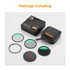 K&F Concept 49mm 5-in-1 Magnetic Lens Filter Kit, Includes CPL+