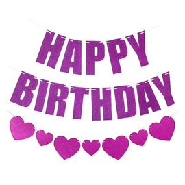 Happy Birthday Banner Birthday Party Banner Love Birthday Banner Supplies Birthday Banner
