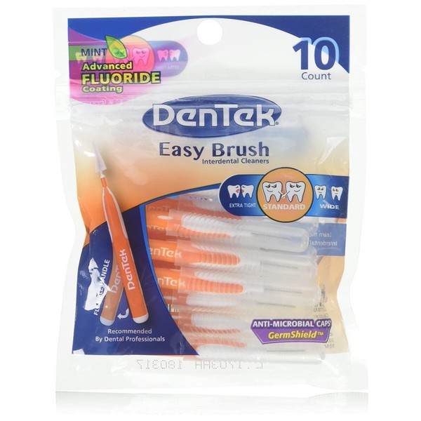 DenTek Easy Brush Standard Interdental Cleaners, Mint, 10 Count