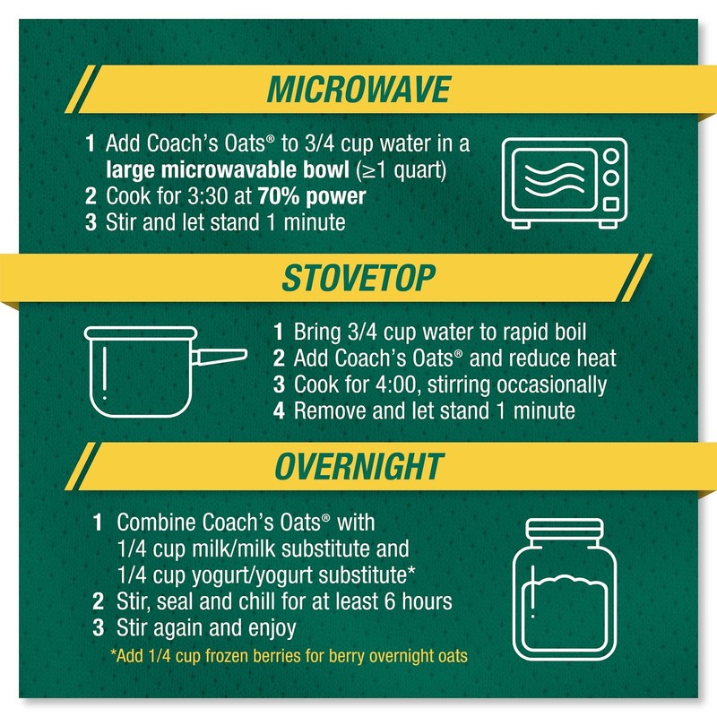 Coach's Oats Organic Whole Grain Oatmeal 3 lbs (48 oz),