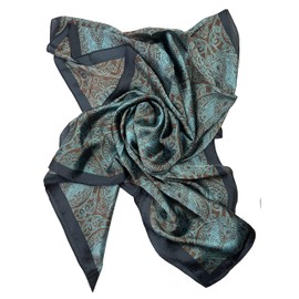 NEEDS & WANTS® Ladies Faux Silk Printed Long Maxi Head Scarf Hijab Shawl Wrap 182cm x 85cm Floral Paisley Abstract Print (DESIGN 2)