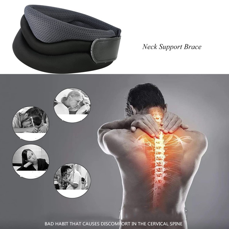 Neck Support Brace Ergonomic Cervical Collar Soft Foam Breathable Neck