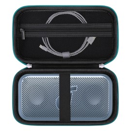 Supmay Hard Carrying Case for Soundcore Motion 300 Wireless Hi-Res Portable Speaker, Bluetooth Speaker Protection Case with Zipper Mesh Pocket for Charging Cable and Other Accessories, Green
