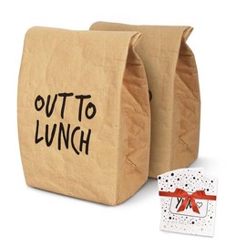 Farest 16oz Reusable Lunch Bag,Insulated Lunch Box for Women&Men,Paper Bag Large Sandwich Tote for Office Work Picnic Travel Snacks,2 Pack Khaki