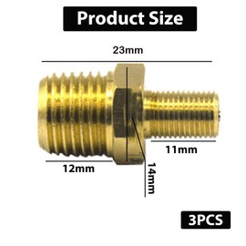 IUSOT 3 Pcs Tank Valve, Brass Tank Fill Valve, 1/4" NPT Air Compressor Valve, Durable Brass Schrader Valve for Air Reservoir and Performance Tools