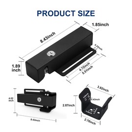 X X-HOUSE Universal Automatic Electric Gate Lock Gate Operator System Device Safe Security Gate Lock Work for DC 12/24V Swing Gate Opener, Compatible with Mighty Mule, JUJIANG, Topens, CO-Z