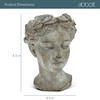 Abbott Collection Goddess Head Wall Planter - Small Cement Indoor
