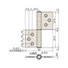 Joe Prince 竹下 Stainless Unisex Flag Hinges 1 Pcs B – M4 B – 19d – SUS M4 