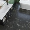 VEELIKE 24 Pack Peel and Stick Floor Tile Black Marble