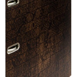 Antique Mosaic Lever Arch File DIN A4 Approx. 8 cm Wide Design Folder Elegant Pattern Mosaic Tile Ornament Brown Dark Brown