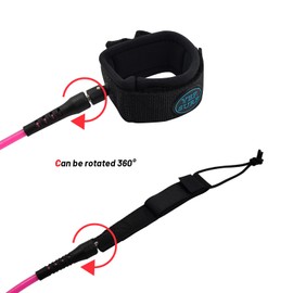 UPSURF YEP. SUP Ankle Leash Surfboard Coiled Stand UP Paddle Board TPU Accessories (Pink+Blue, 9tf-7mm)