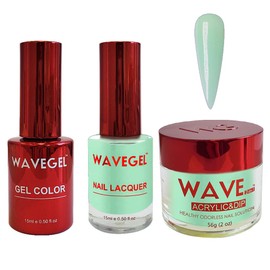 WAVEGEL Soak-Off Gel, Nail Lacquer & Acrylic/Dip Powder Matching Set - Queen Collection - #094 Limelight