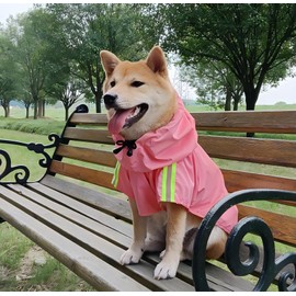 Dog Raincoat Hooded Proof Rain Clothes with Reflective Strip, Portable Pocket on Back, Leash Hole, Fits Small Pets Puppy Cats to 4XL Large Dogs (4XL)