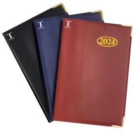 2024 DIARY POCKET SMALL WEEK TO VIEW WITH METAL EDGE (Black)