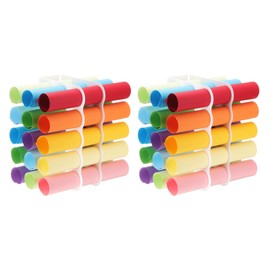 QUARKZMAN Vinyl Roll Storage Shelf Set of 2 Acrylic Vinyl Rolls Holder for up to 30-Hole Vinyl Organisation for Craft Room Vinyl Rolls Gift Paper White