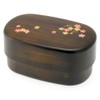 Kotobuki 2-Tiered Bento Box, Woodgrain/Cherry (Sakura) Blossom