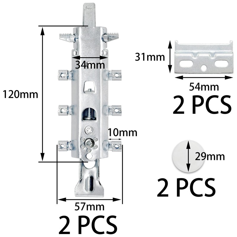 2 Sets of Concealed Invisible Kitchen Cabinet Hangers,Adjustable Wall Mounted