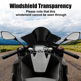 Windshield for NINJA500 SE 2024 2025, PSLER Windscreen Double Bubble Wind Deflector Protector Fairing for NINJA500 SE Ninja 500 2024 2025 (Silver)