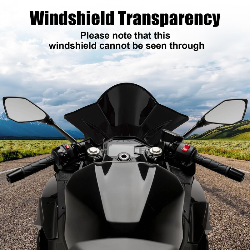 Windshield for NINJA500 SE 2024 2025, PSLER Windscreen Double Bubble