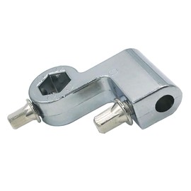 TUOREN Bass Drum Pedal Beater Holder Clip Connector Replacement Parts for Kick Drum Pedal Double Chain Drive System Silver