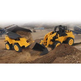 JAMARA 410150 Wheel Loader RL136 1:36 2.4GHz - Lift, Lower, Tilt, Yellow