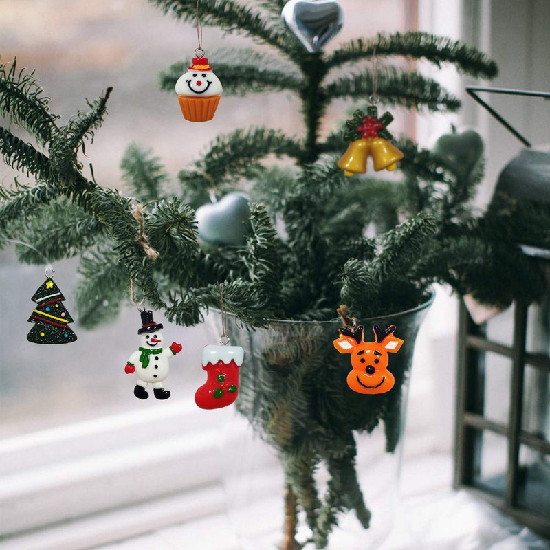 30pcs Mini Christmas Ornaments for Mini Tree Decorations Small Christmas