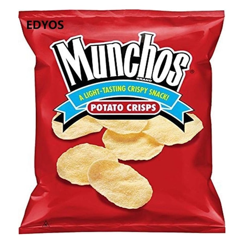 EDYOS Regular Potato Crisps, 4.25 Oz. Bags (Pack of 2)