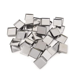 Honbay - 56 moldes de metal cuadrados vacíos de metal, para maquillaje, sombras de ojos, rubor, lápiz labial organizador para paletas de cosméticos (26 mm, altura: 5 mm)