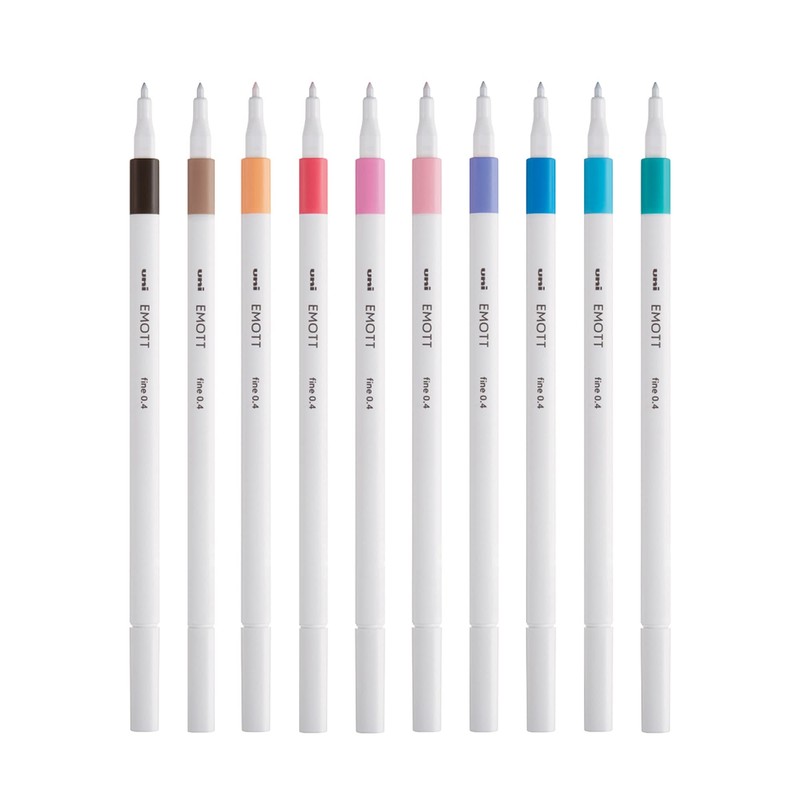 uni-ball Emott Uni Mitsubishi Pencil - 10 Pastel Pencils -