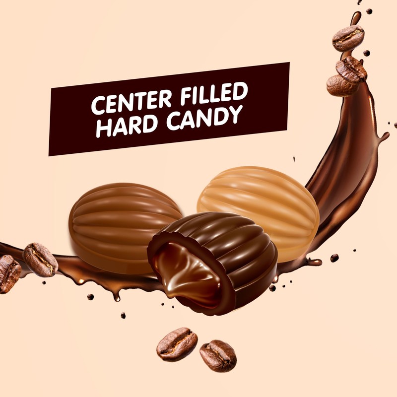 Candy Break Coffee Drops, Center Filled Hard Candy, Coffee Candy