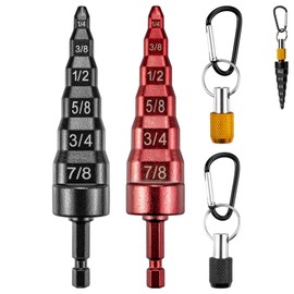 LYNCSEDAR 2PCS 6-in-1 Copper Tube Expander, Swaging Tool HVAC with Drill Bit Holder, Swage Tool Flaring for 1/4", 3/8", 1/2'', 5/8", 3/4", and 7/8" Pipe, Swedge Tools for Air Conditioning Repair