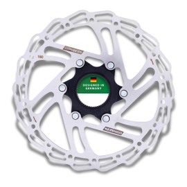 CONTEC CDR-CLE Bicycle Brake Disc 180 mm 185 g, Aluminium Spider, Centre Lock, E-Bike Compatible, Stainless Steel, Heat-Resistant, Easy Assembly, Silver