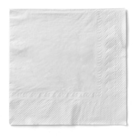 Tissue Napkin 3-Ply Absorbent Ideal for Parties and Catering 33 x 33 cm Pack of 100 White
