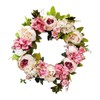 Artificial Peony Wreath Rattan Silk Cloth Simulation Decorative Front Door