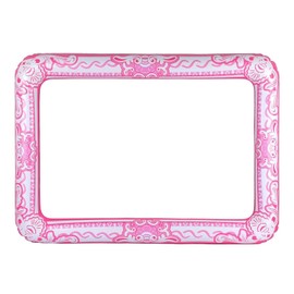 Classy Hen Pink Giant Inflatable Selfie Picture Frame - Photo Booth Props - Ideal for wedding, hen party, girls party night out, baby shower, birthday bundled with #selfie tattoo (Pink Selfie Frame)