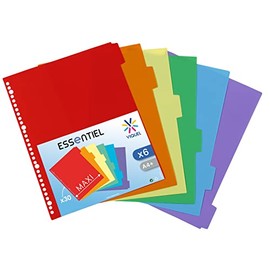 Viquel A4 Maxi Dividers Polypropylene Pack of 6