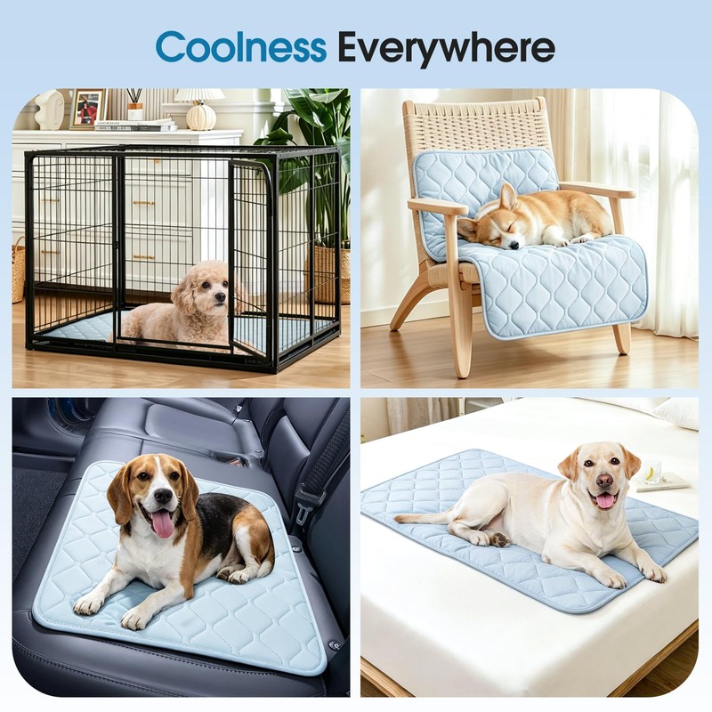 Buvlnee Dog Cooling Mat 2.0, 41x28in Portable Pet Cooling Mat