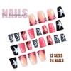 Duck Nails Press On with Junk Nail Charms | Black