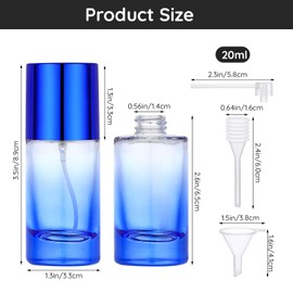 Segbeauty 0.68oz Travel Cologne Sprayer, Perfume Spray Bottles Refillable, 2pcs 20ml Empty Perfume Bottle for Women, Mixed Color Cologne Atomizer for Men, Portable Mini Spray Bottle for Fragrance