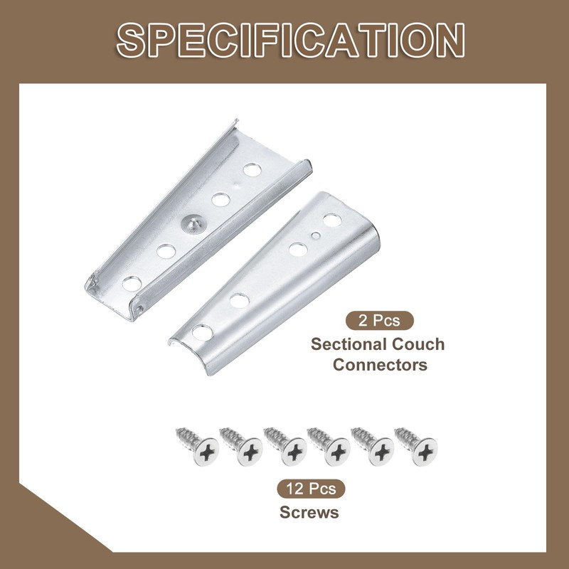 uxcell Sectional Couch Connectors, 2Pcs Sofa Connector Furniture Sofa Latch,