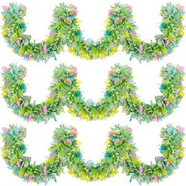 6 guirnaldas metálicas de Pascua con purpurina de 6.5 pies, guirnaldas gruesas de colores mezclados, guirnaldas metálicas de oropel brillante, decoraciones colgantes para decoración de fiestas