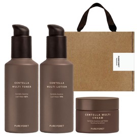 Pure Foret Teen Acne Skin + Lotion + Cream Pimple Soothing All-in-One Set, 1 Set, Centella Toner + Lotion + Cream / 퓨어포레 청소년 여드름 스킨+로션+크림 뾰루지 진정 올인원 세트, 1세트, 센텔라토너+로션+크림