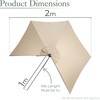 CHRISTOW Replacement Parasol Canopy 2m Hexagonal 6 Arms UV 30+