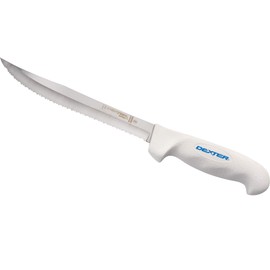 Dexter Russell SOFGRIP Fillet Knives with Edge Guard, 8" Tiger-edge bait cutter, with edge guard