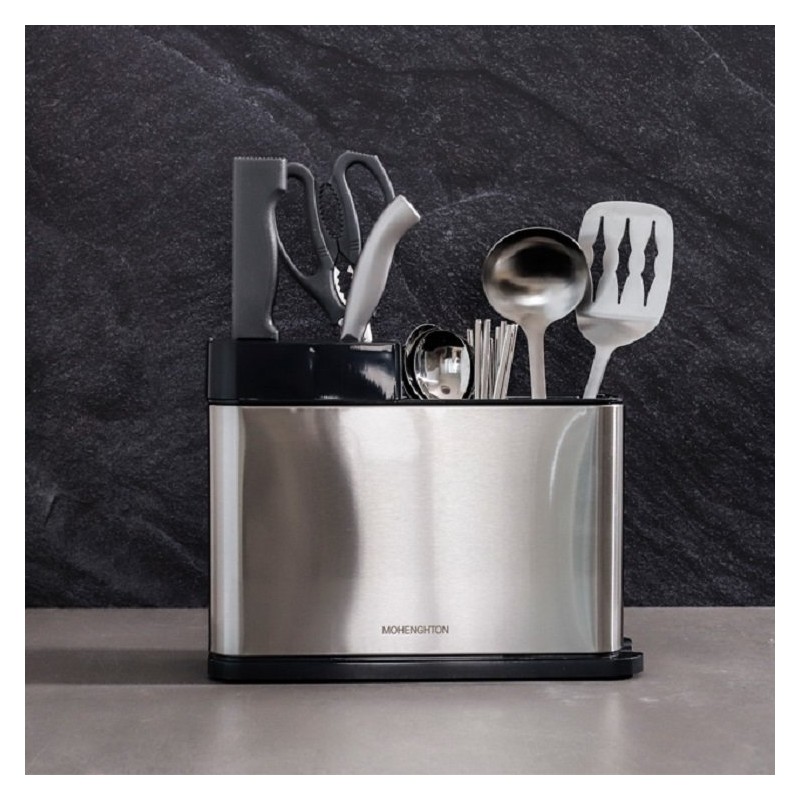 Mobengston stainless steel cutlery case kitchen cutlery holder, stainless steel
