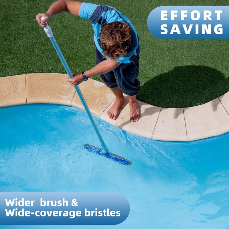 WXFANA 20" Wide Pool Brush Head, Heavy Duty Pool Cleaning
