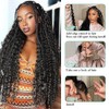 WuvuSnm Human Hair Braiding Deep Wave Boho Braids Bulk Hair