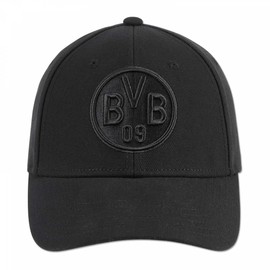 Borussia Dortmund BVB Logo Cap (DE/NL/SE/PL, Alphanumeric, One Size, Black)